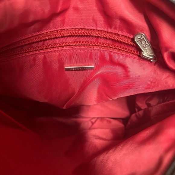 NWOT The Sak Black Red Tan Cream 4-Square Crochet Purse Shoulder Bag - Picture 8 of 9